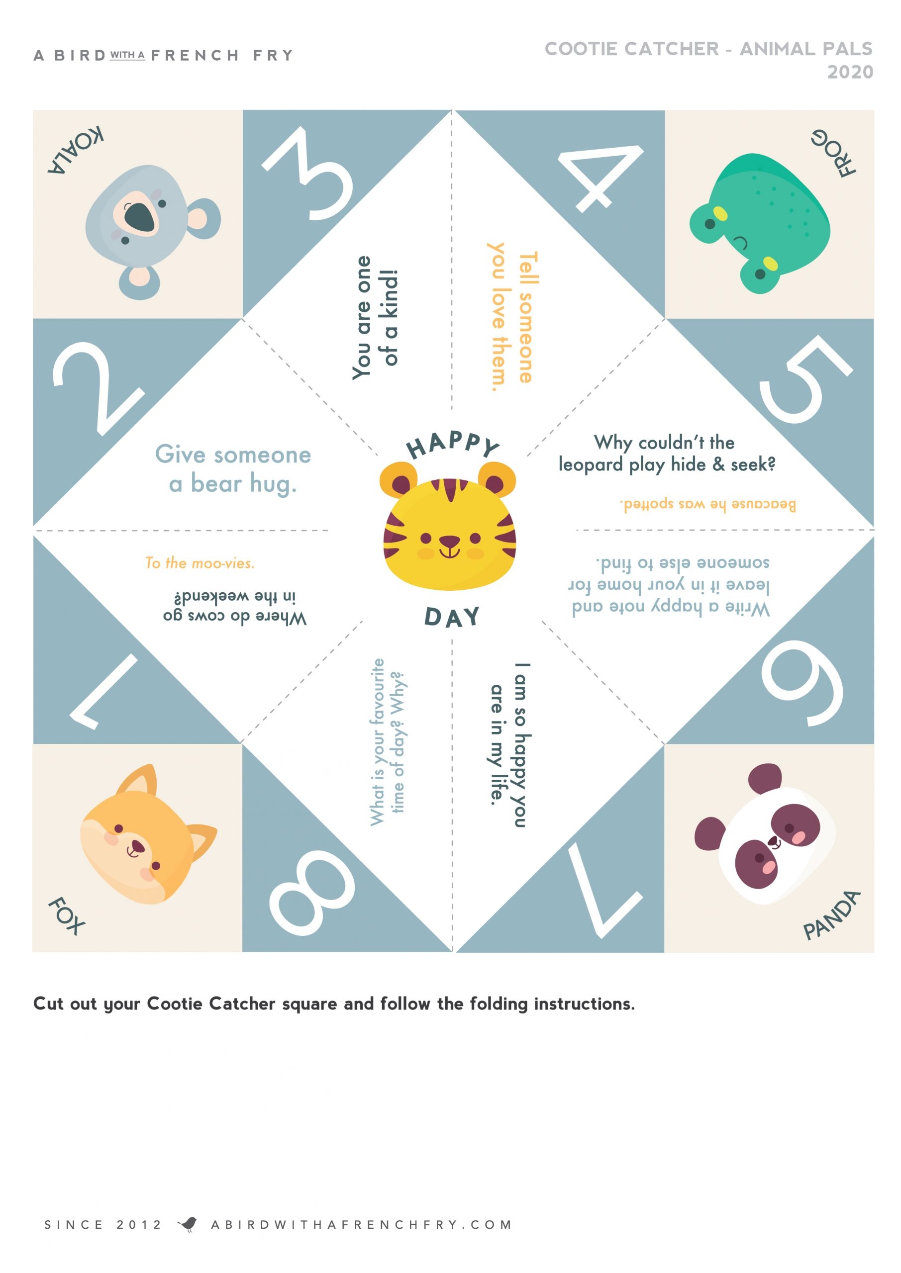 Printable Blank Cootie Catchers