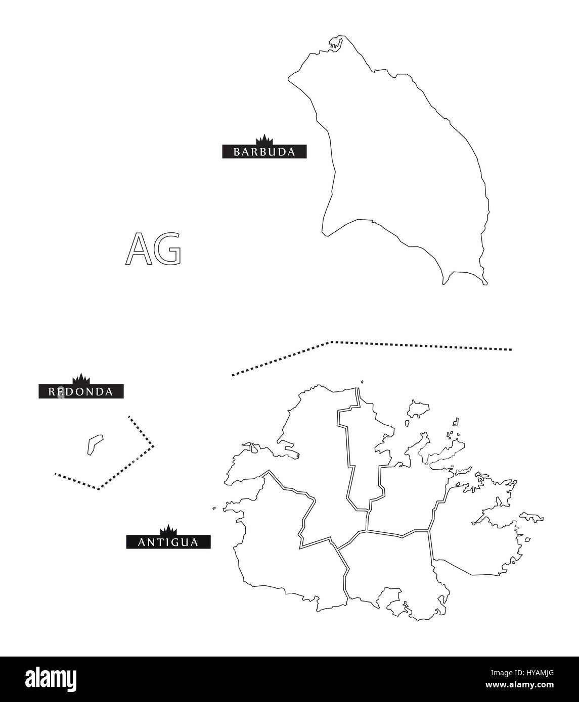 Blank Printable Map Of Antigua