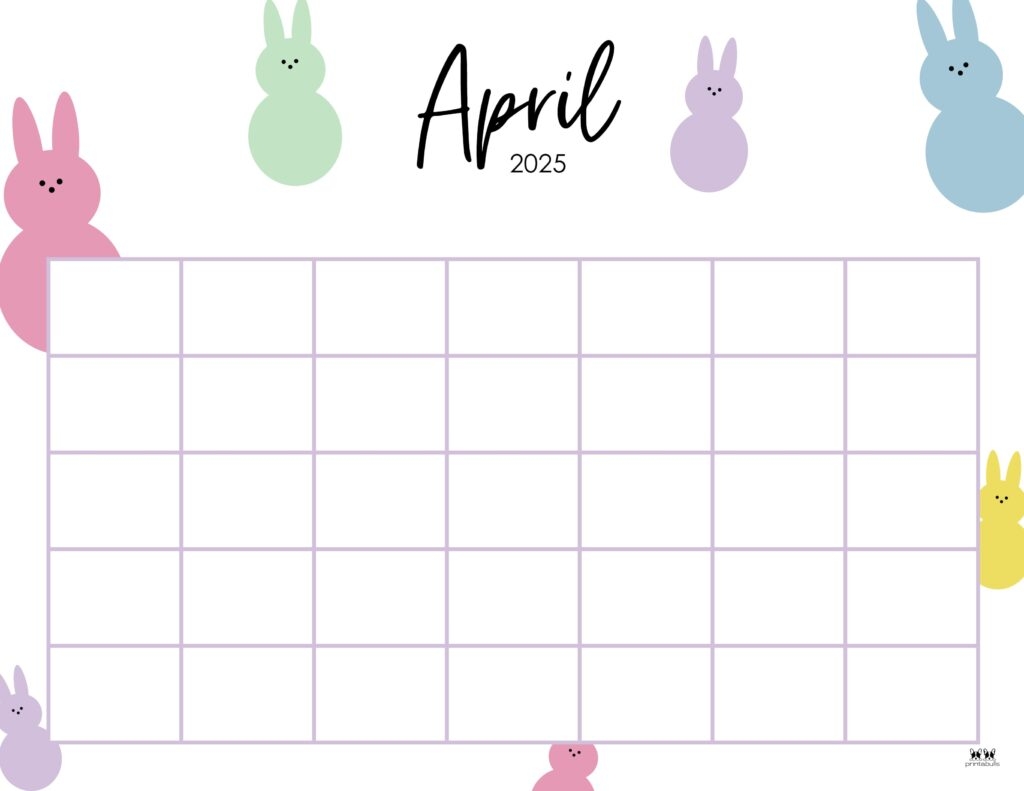 April Blank Printable Calendar