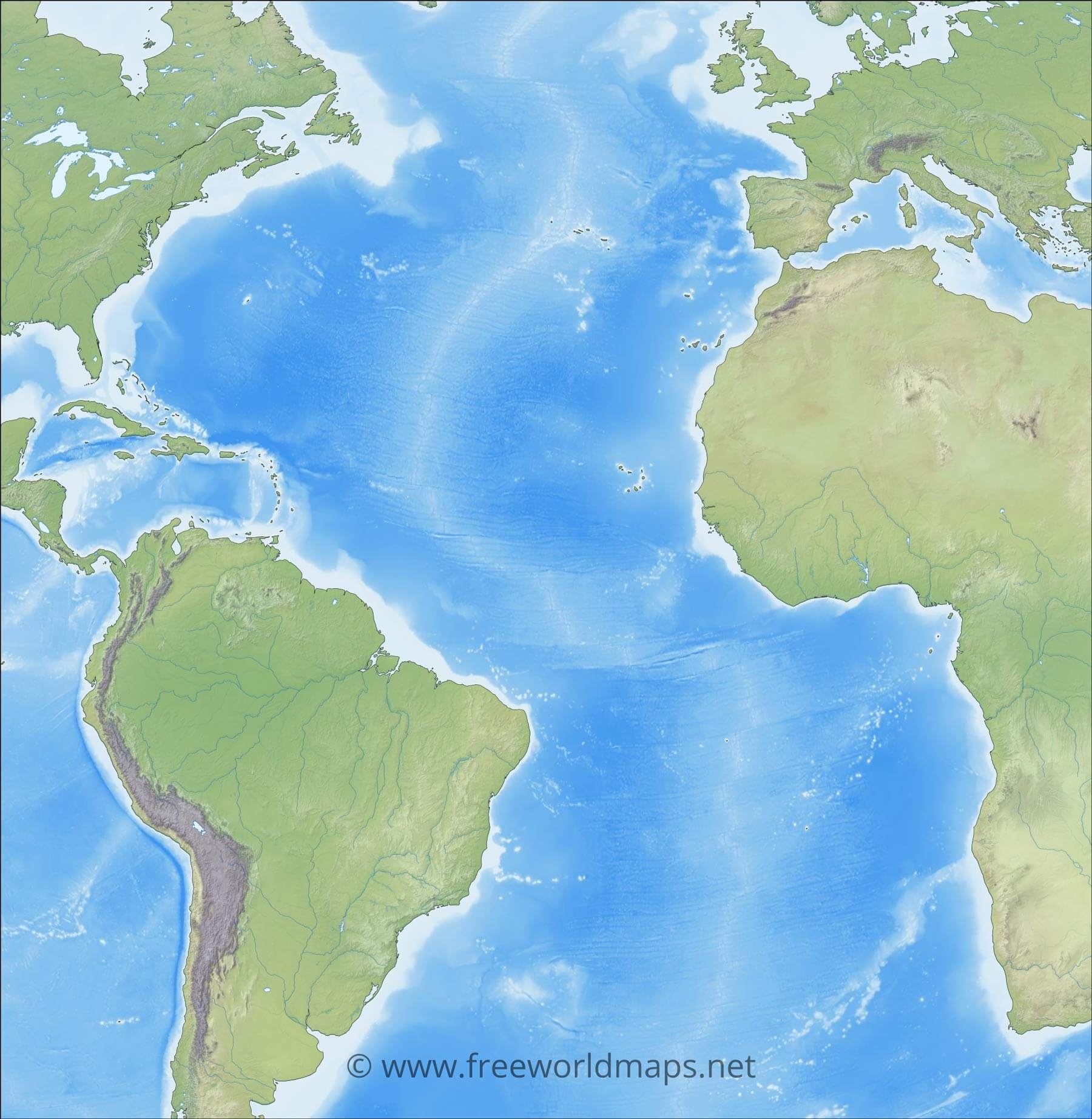 Blank Ocean Map Printable