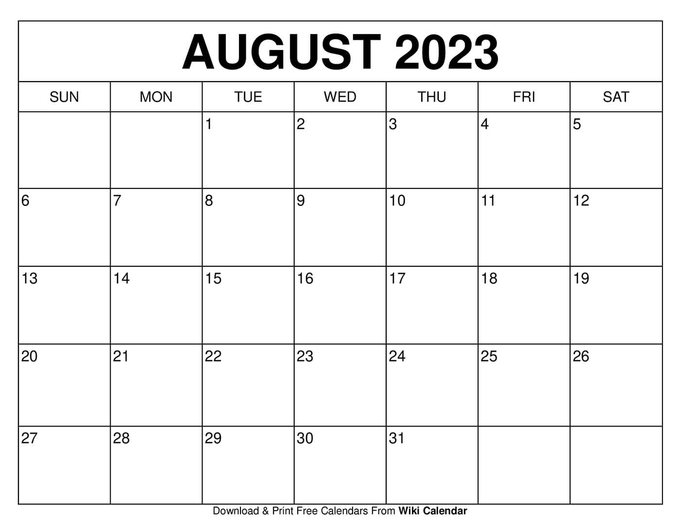 August 2025 Calendar Printable Templates amp More