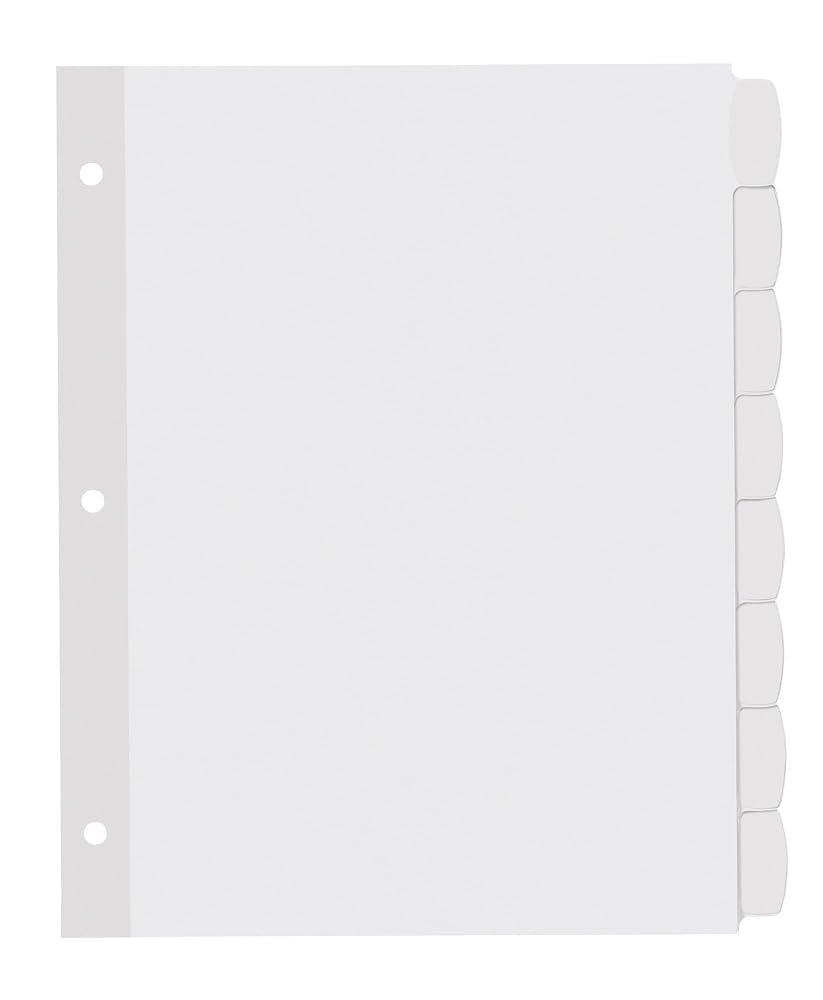 Avery Big Tab Printable White Label Dividers With Easy Peel Label 8 Tabs 20 Sets 6 Packs 14435 Amazon de Stationery amp Office Supplies