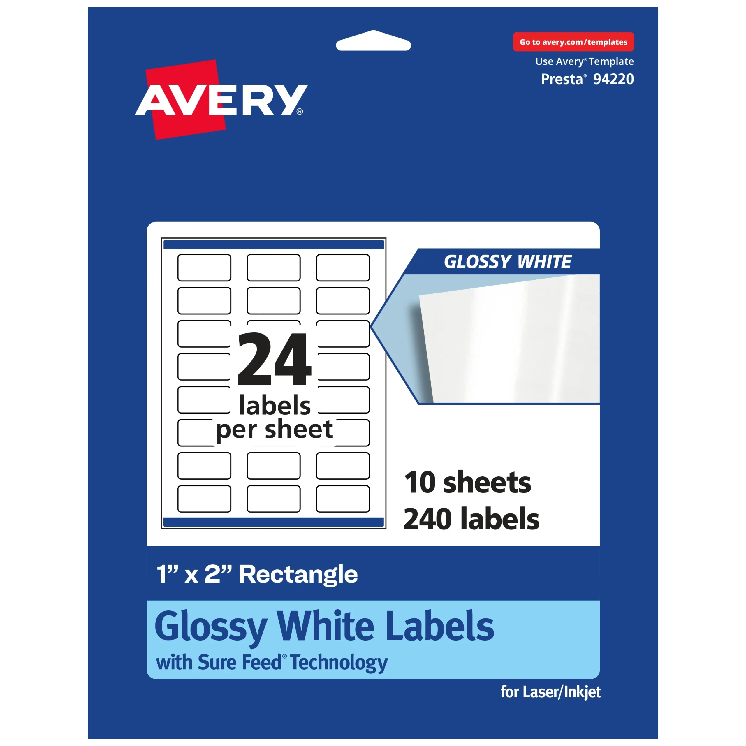 Avery Printable Matte White Rectangle Labels 4 X 5 Ideal For 
