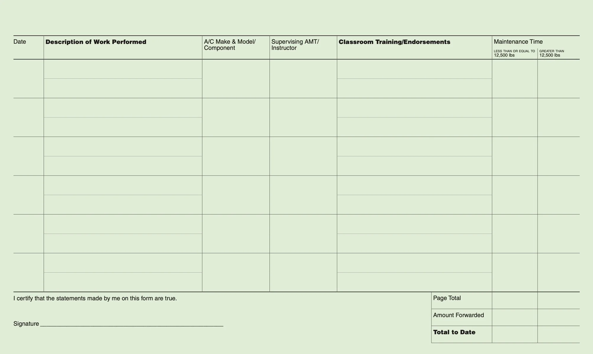 Aviation Maintenance Technicians Log Book SP AMT Log Books 