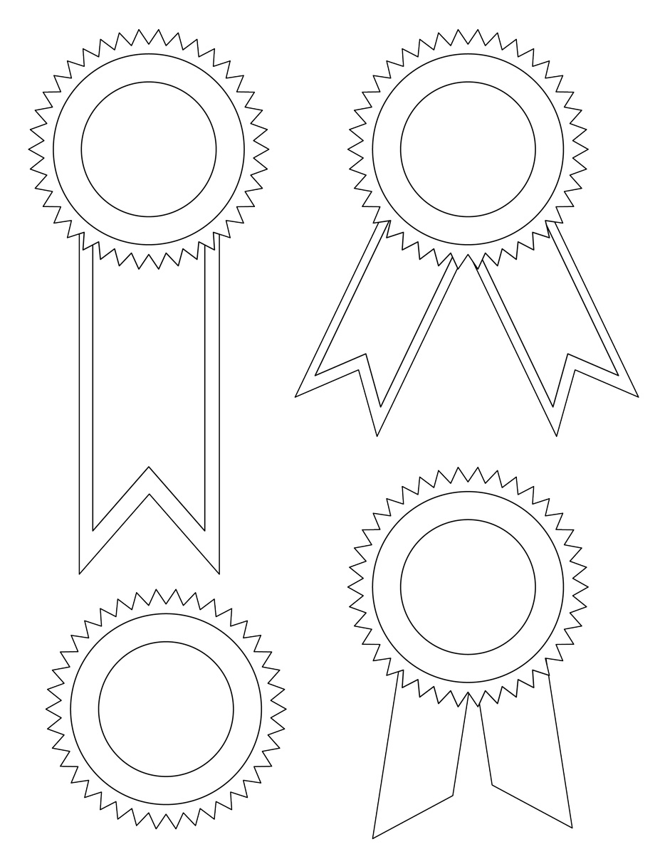 Award ribbons blank Tim s Printables