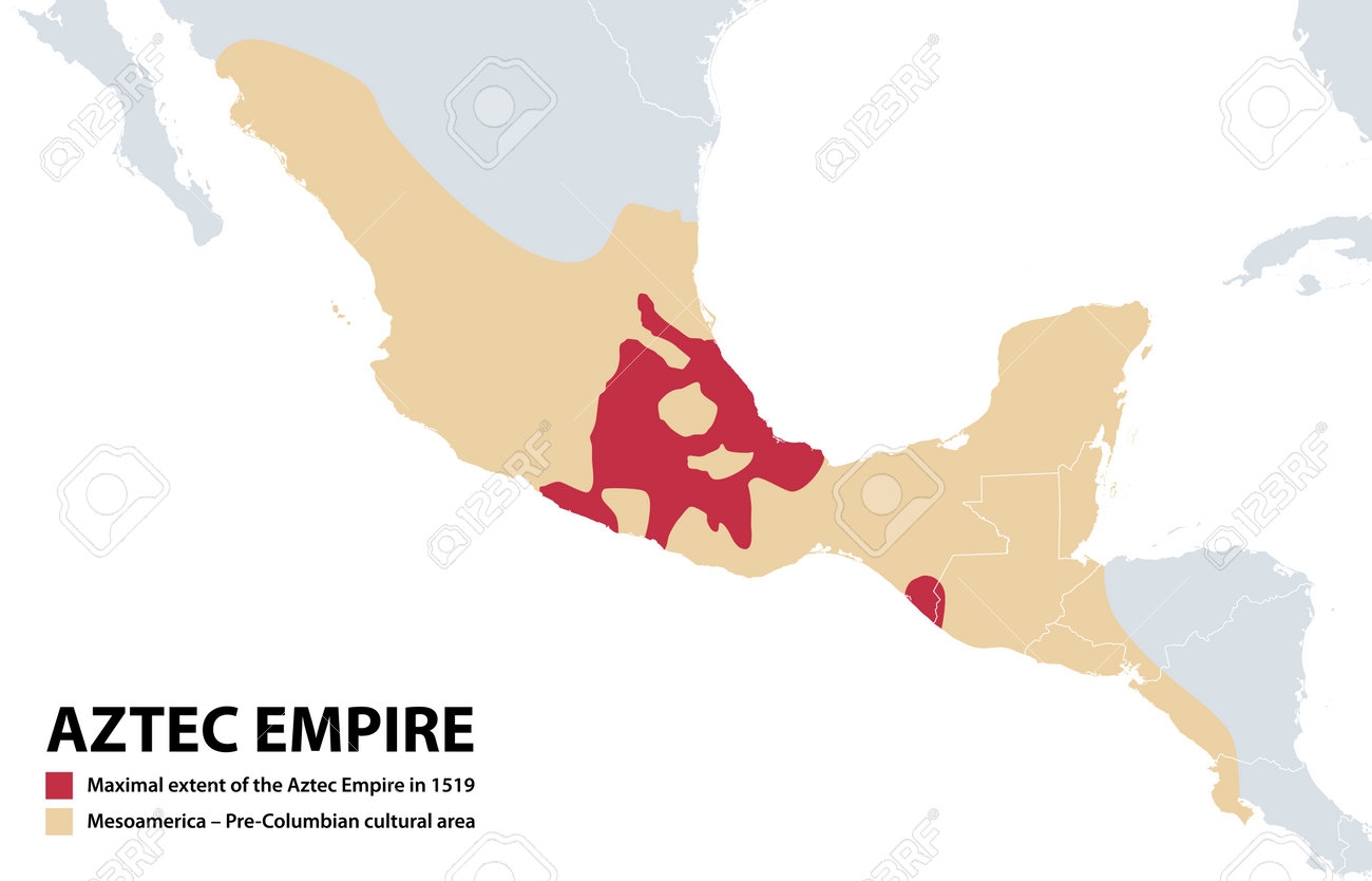 Blank Printable Map Aztec Empire