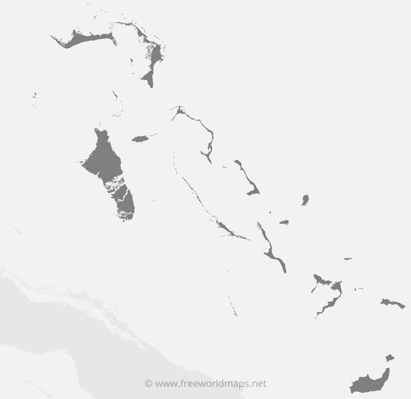 Bahamas Map Geographical Features Of Bahamas Of The Caribbean 