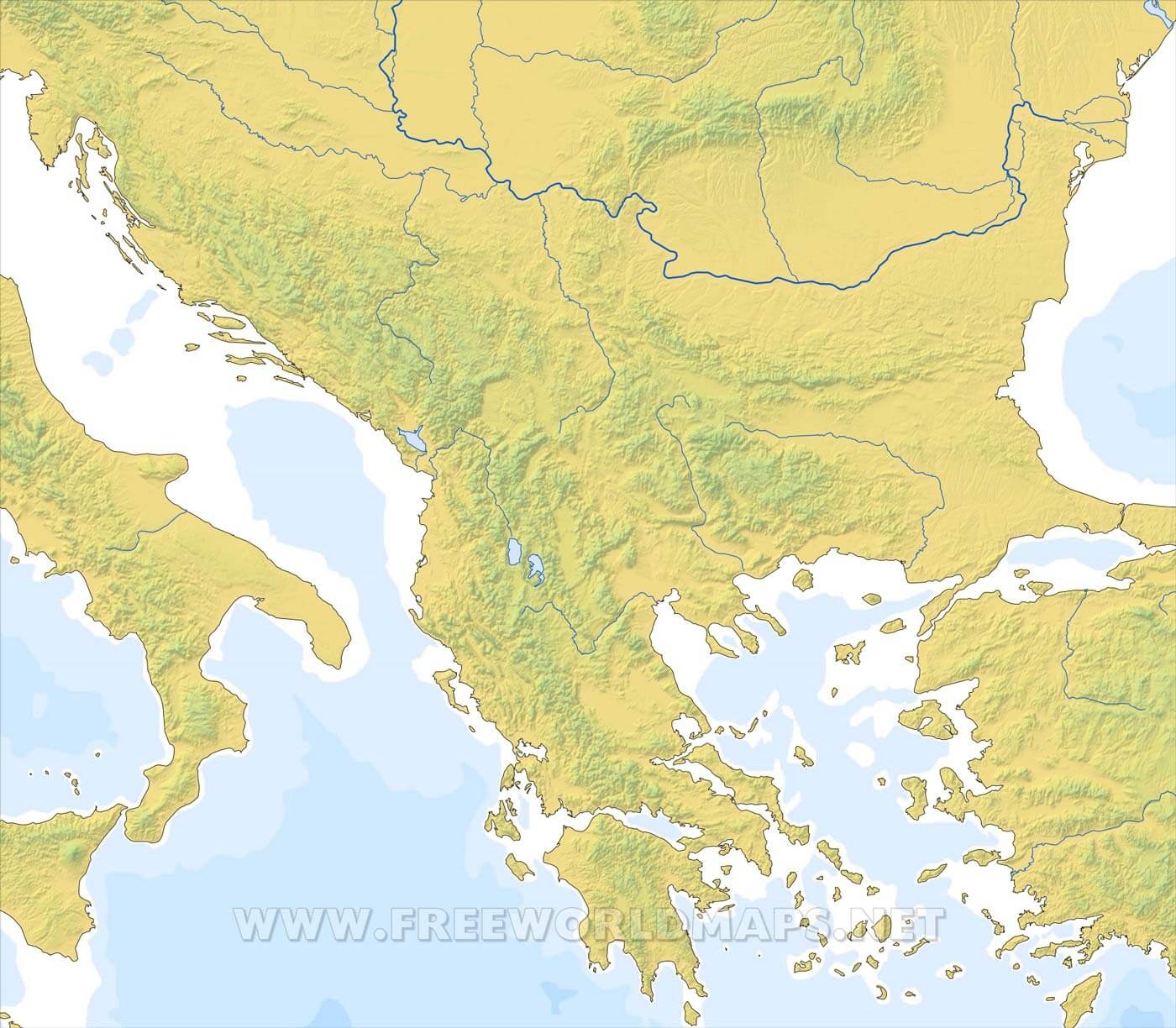 Balkan Peninsula Map