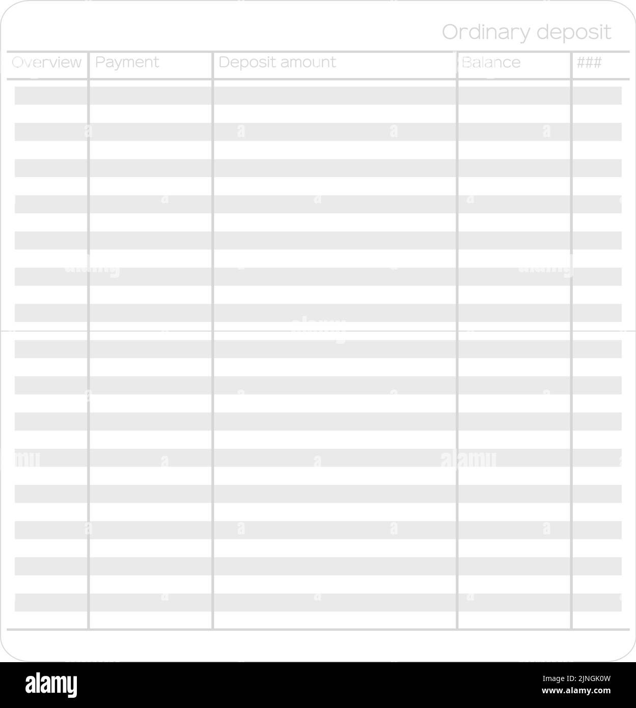 Blank Savings Passbook Printable