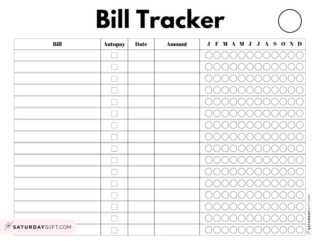 Free Printable Blank For Bills