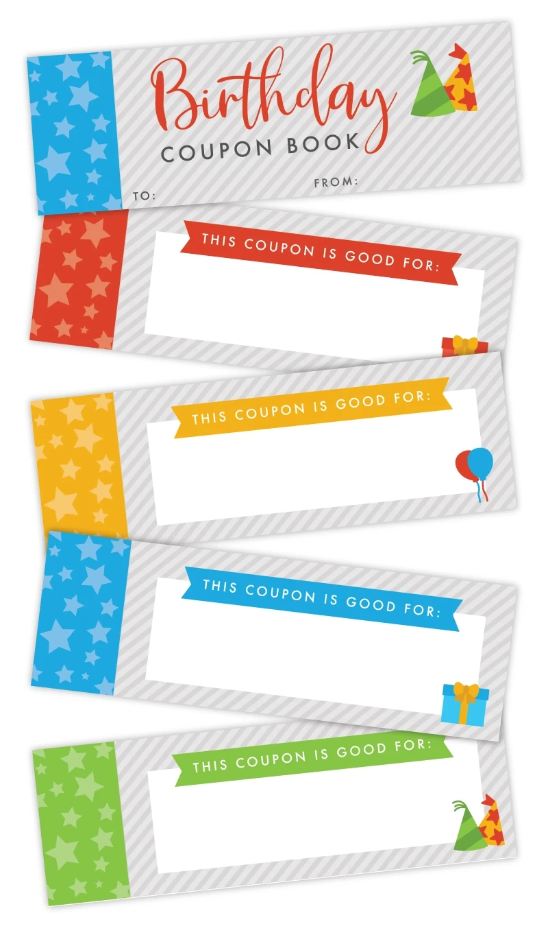 Birthday Coupon Book Free Printable Gift Pjs And Paint