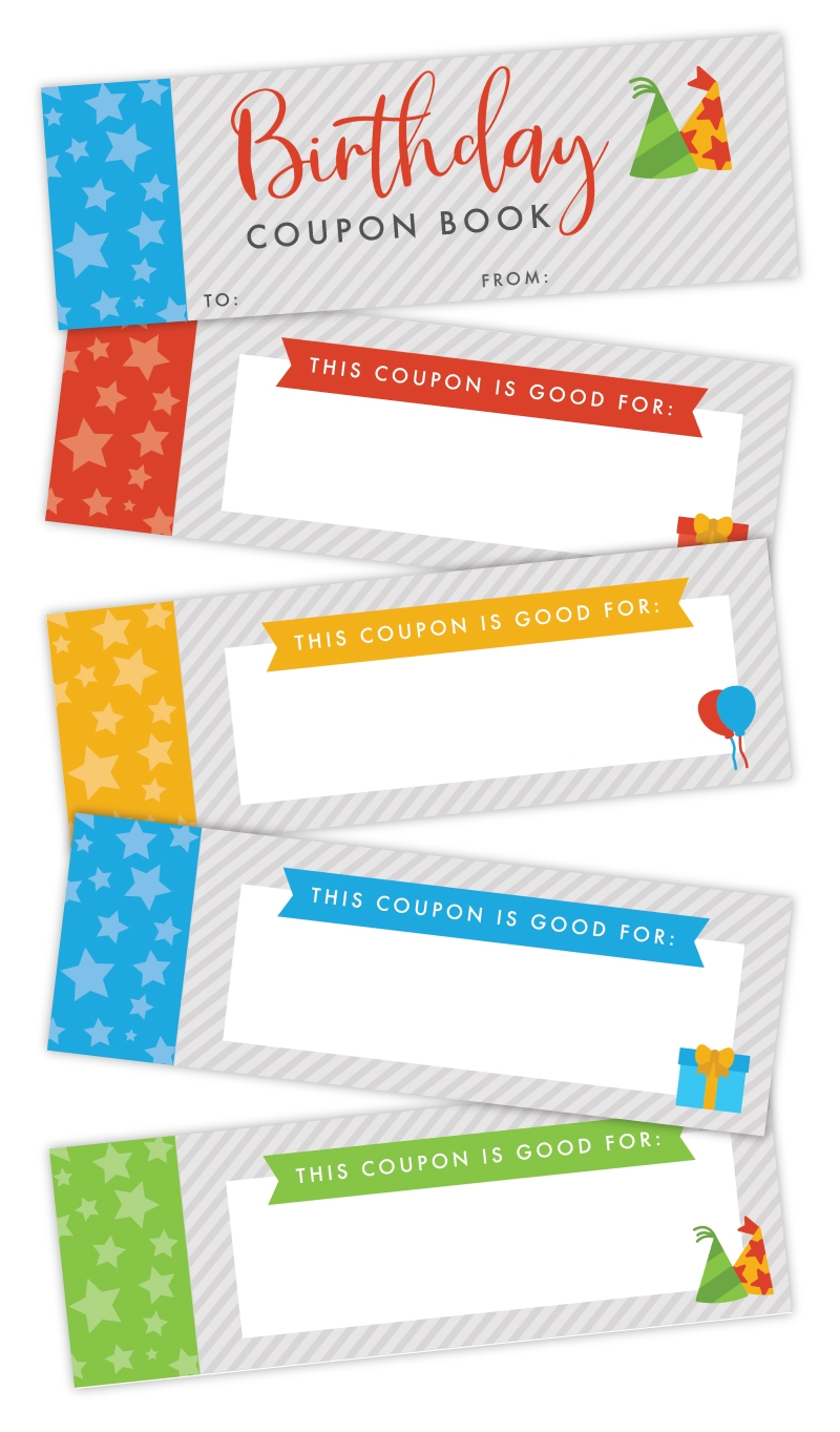 Birthday Coupon Book Free Printable Gift Pjs And Paint