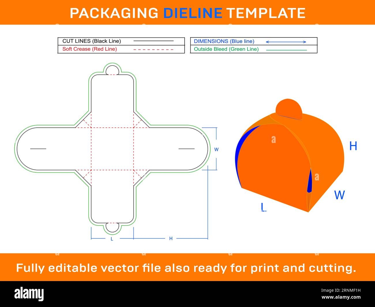 Birthday Party Gift Box Die Line Template SVG Ai EPS PDF DXF 