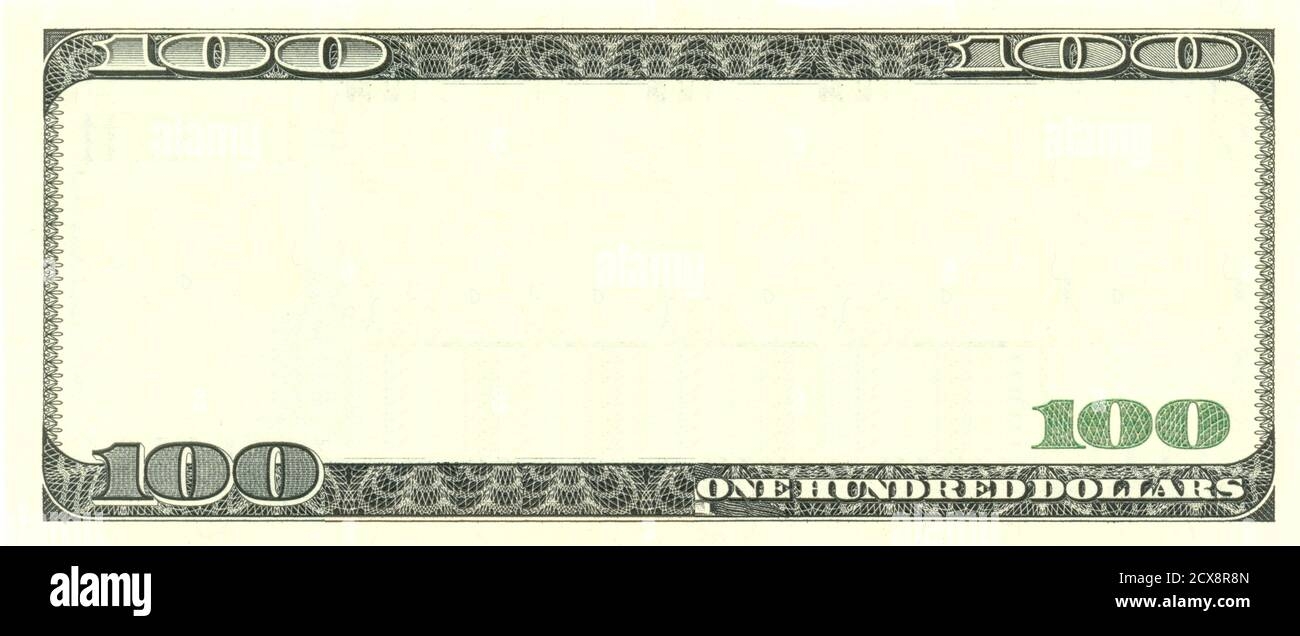 Blank Hundred Dollar Bill Printable