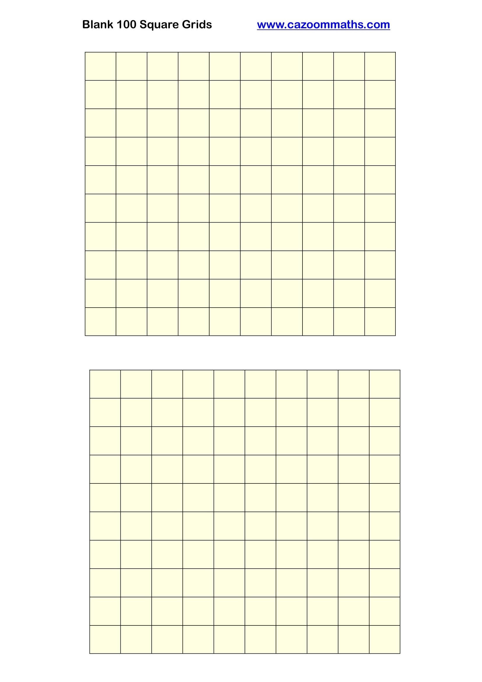 Blank Printable For Math