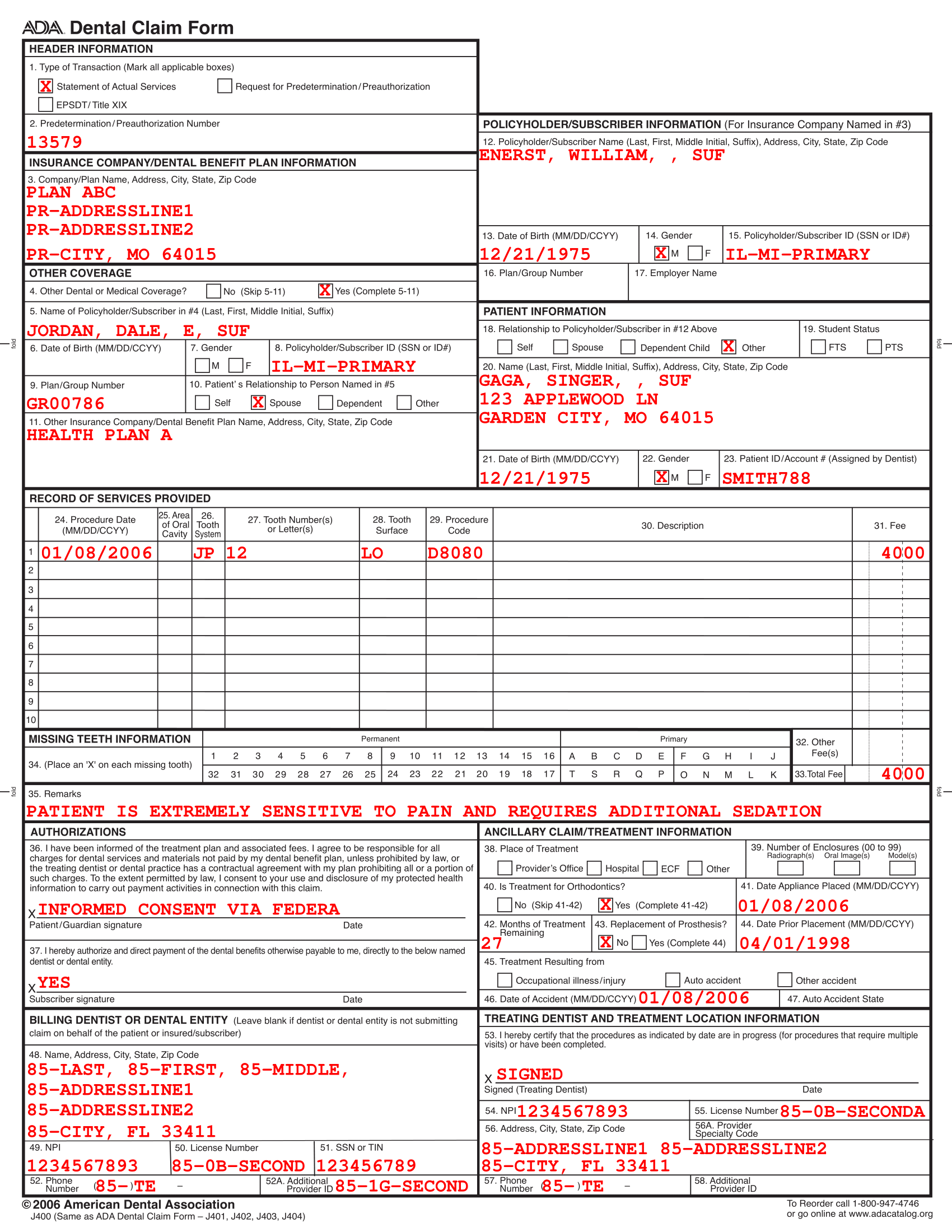 Blank Ada Form Printable