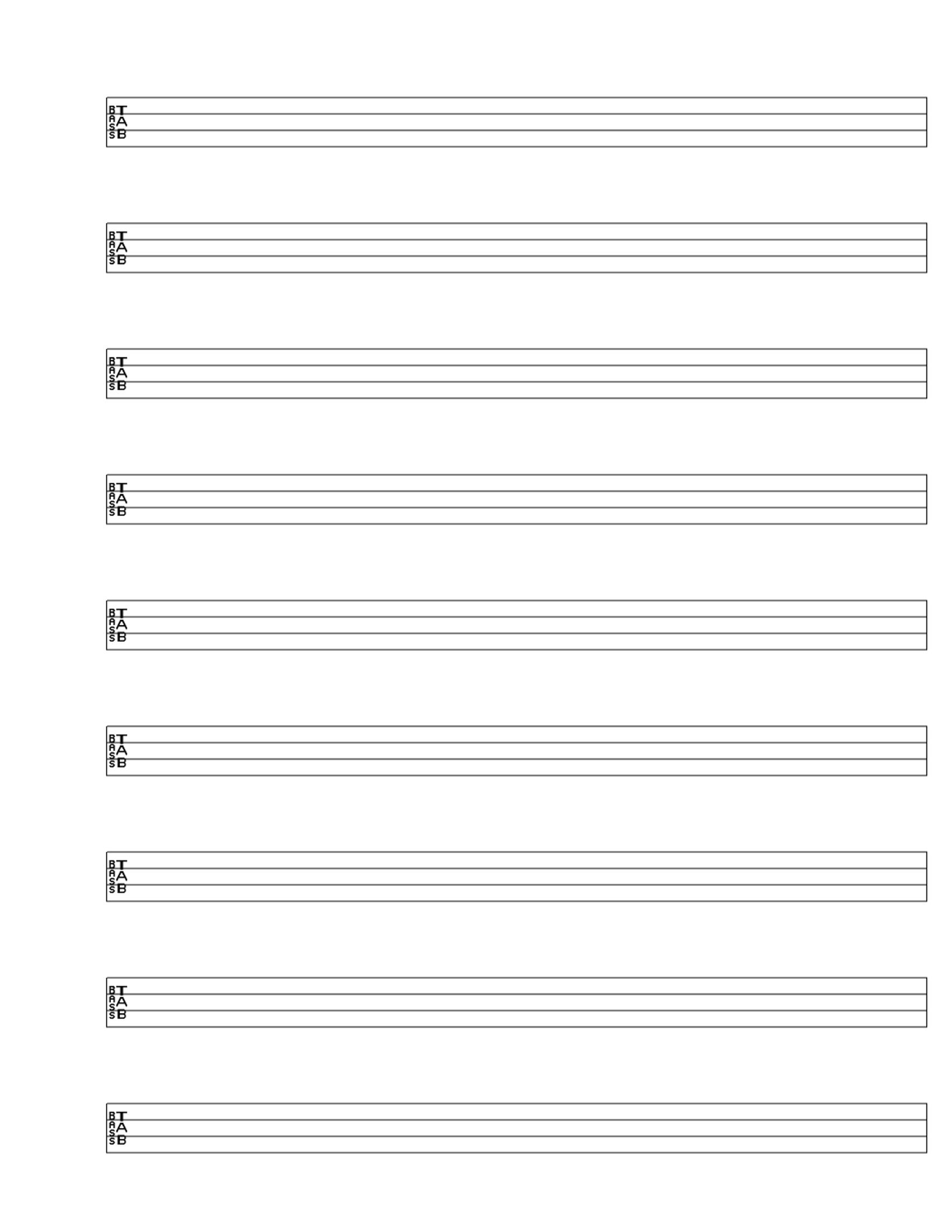 Blank Bass Tab The Musician