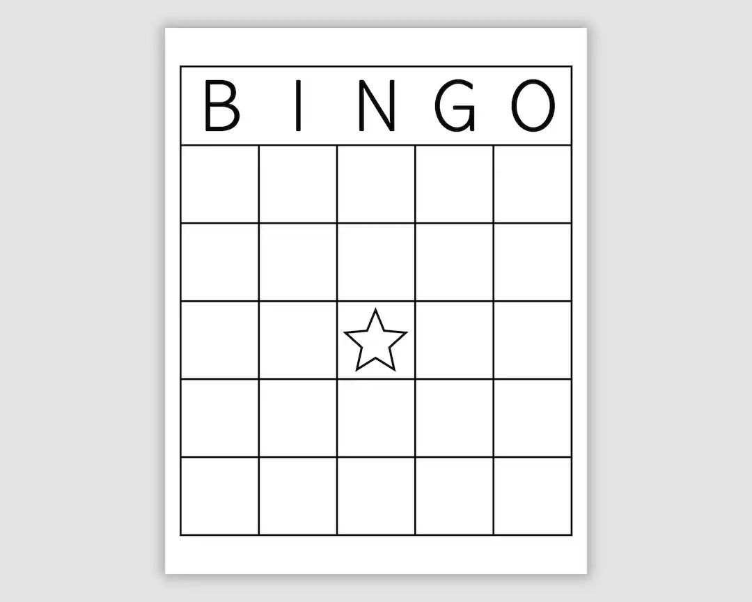 Blank Bingo Cards Printabl