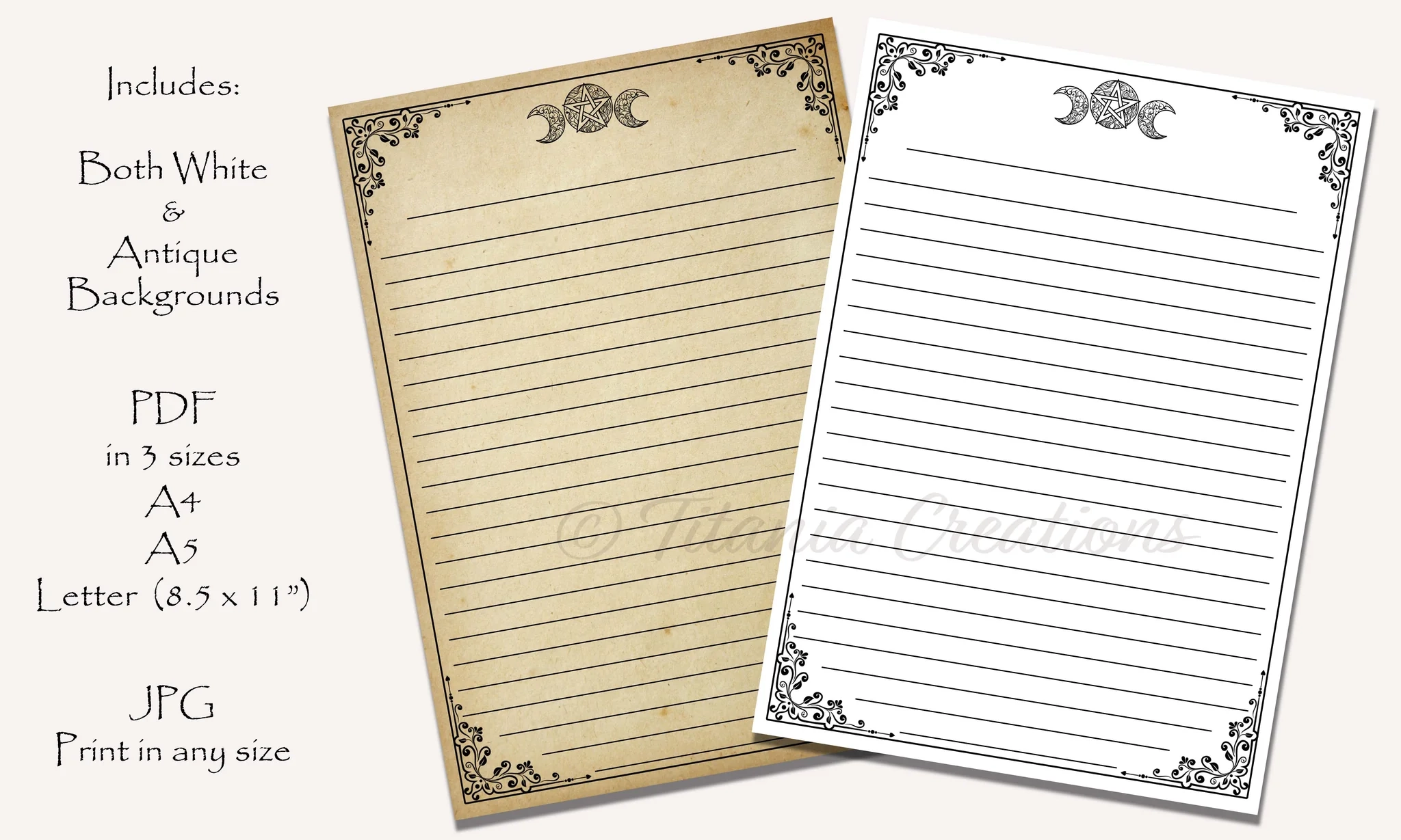 Blank Book Of Shadows Printable Pages