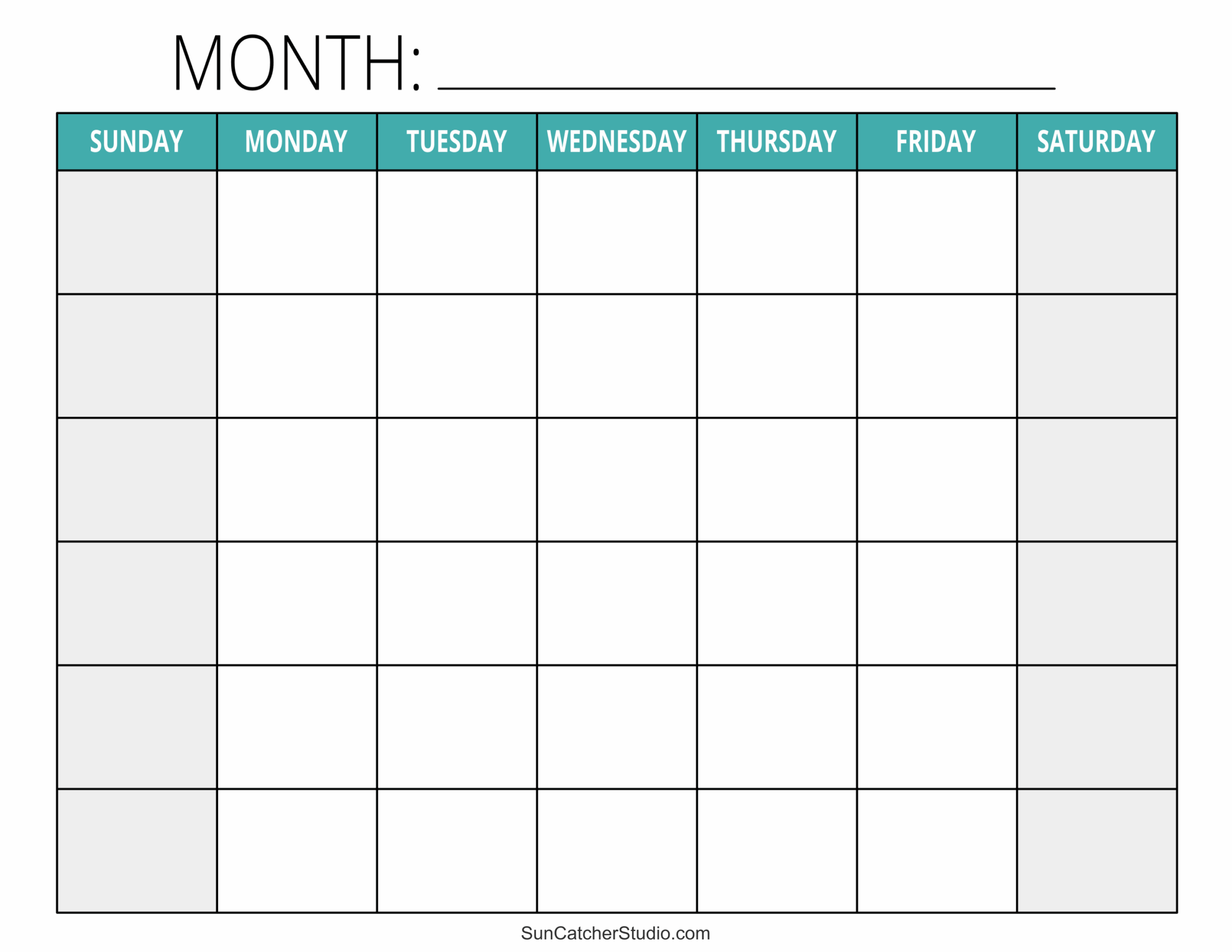 Fre Printable Blank Calendar
