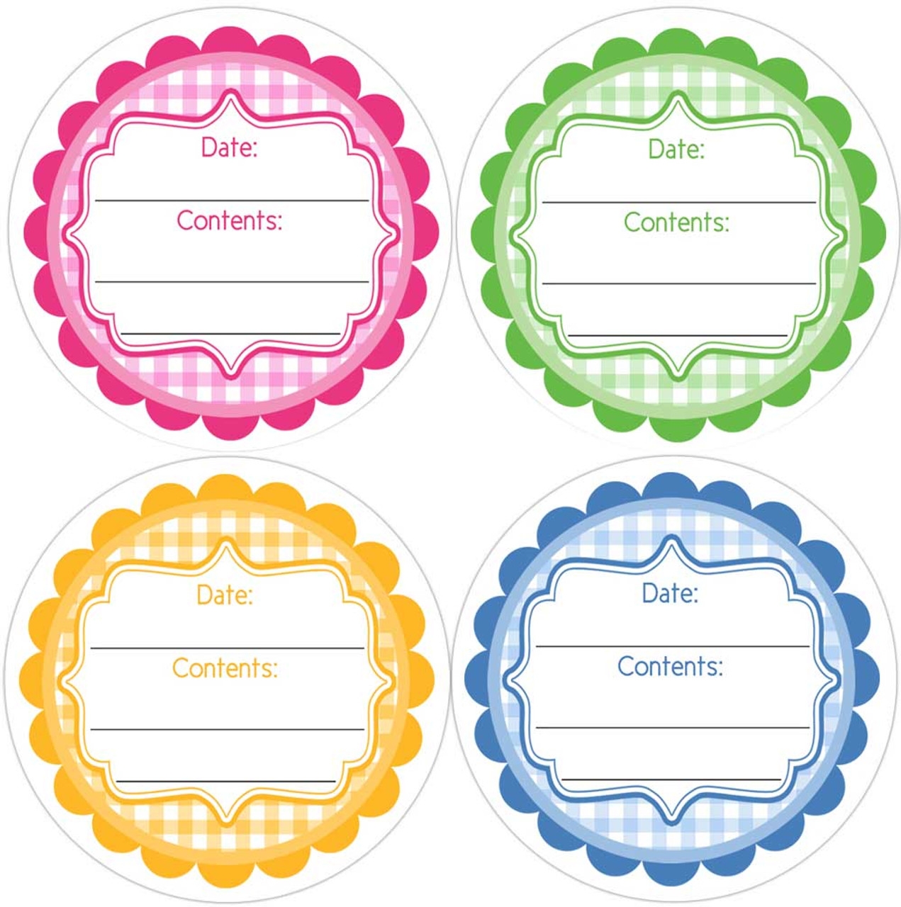 Blank Canning Labels In 4 Colors 1 9 Inches Round