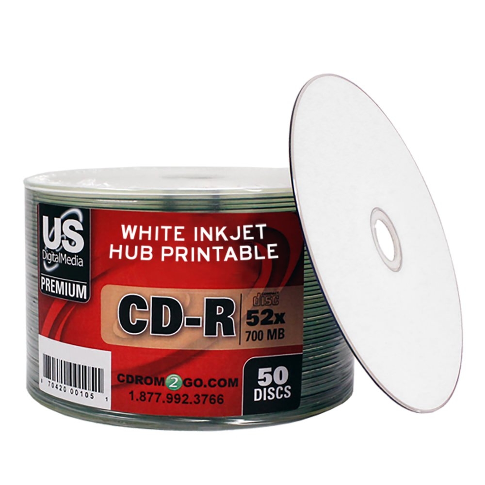 Blank Cd Smartbuy 700mb80min 52x CDR White Inkjet Hub 