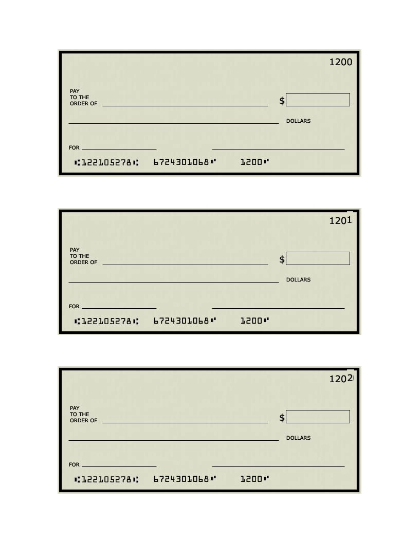 Blank Check Printable Free