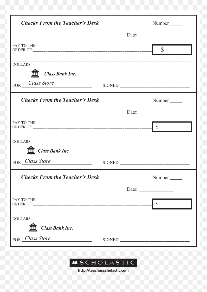 Blank Check Printables