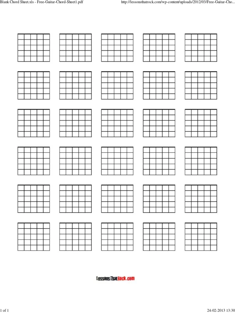 Blank Chord Sheet PDF