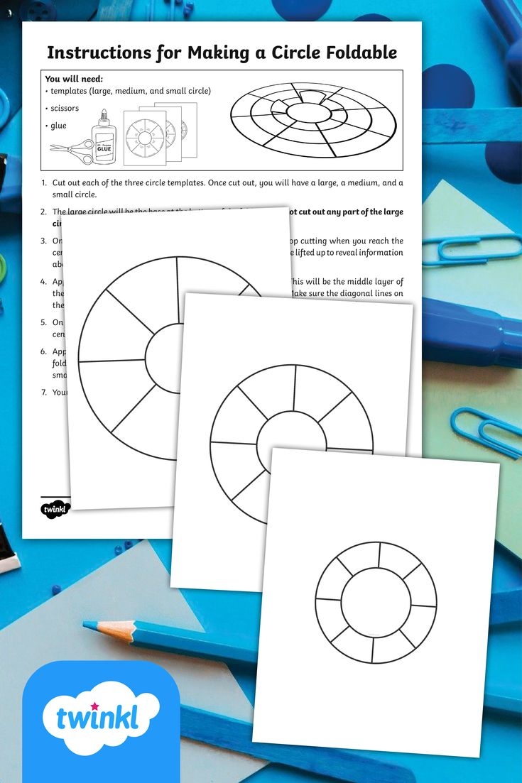 Blank Circle Foldable Template