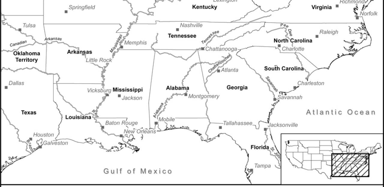 Printable Blank Civil War Map