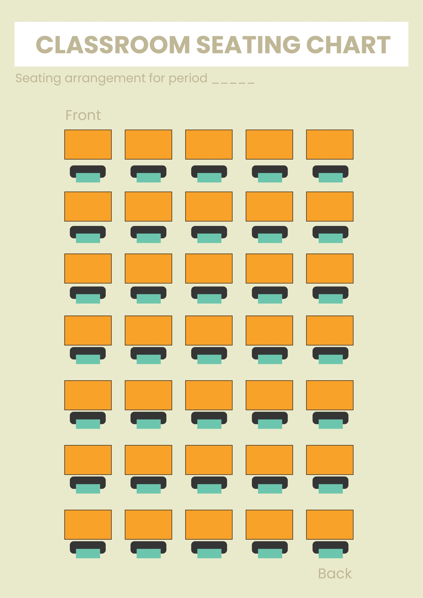 Printable Blank Seating Chart Template