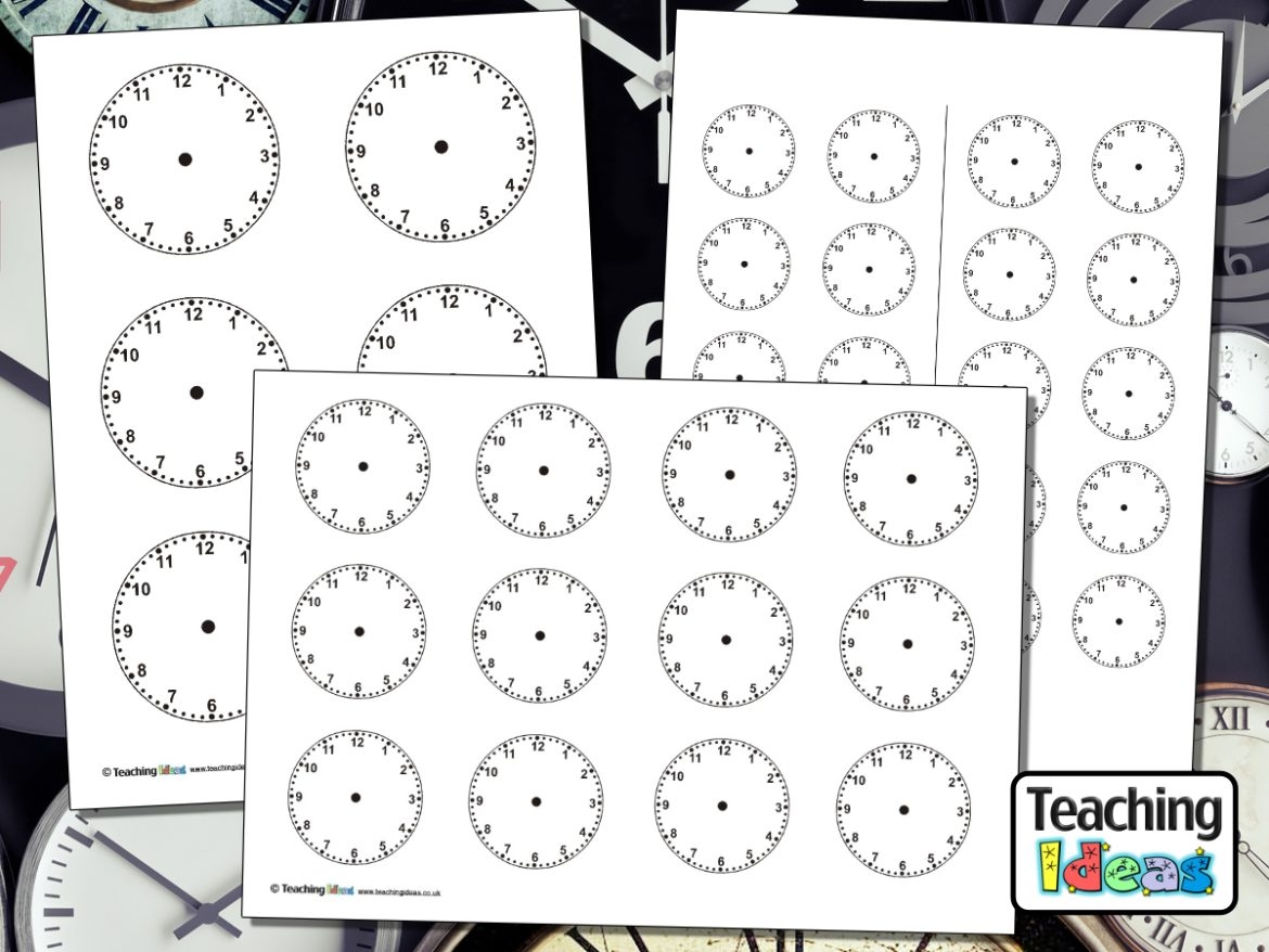 Blank Clock Worksheet Printable