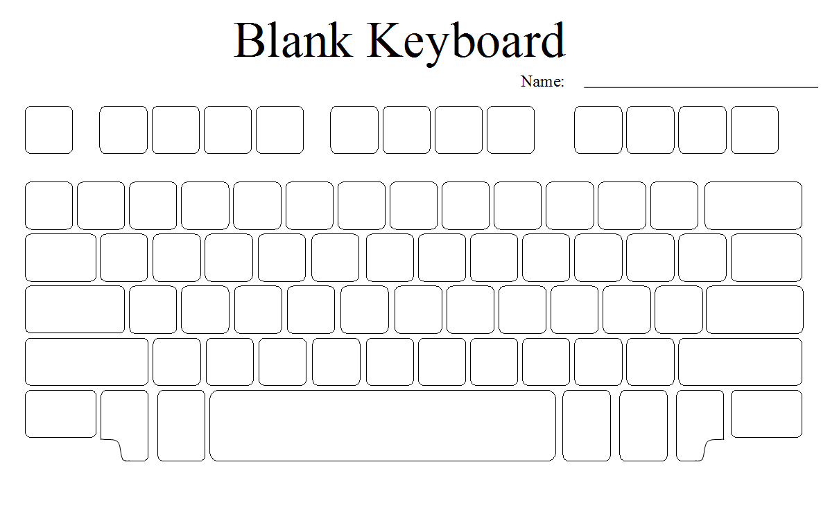 Blank Computer Keyboard Worksheet Education Worksheets 