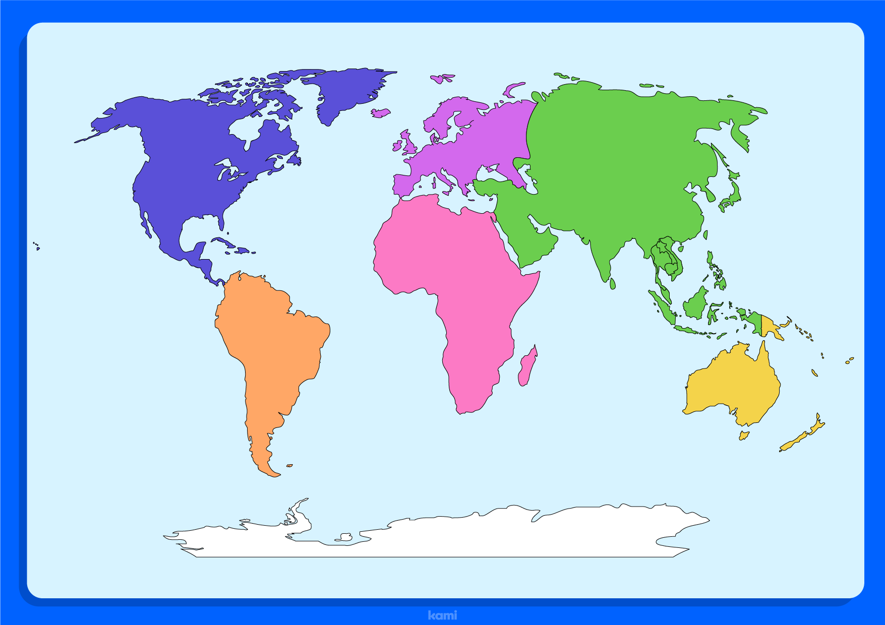 Blank Continents Map For Teachers Perfect For Grades 10th 11th 
