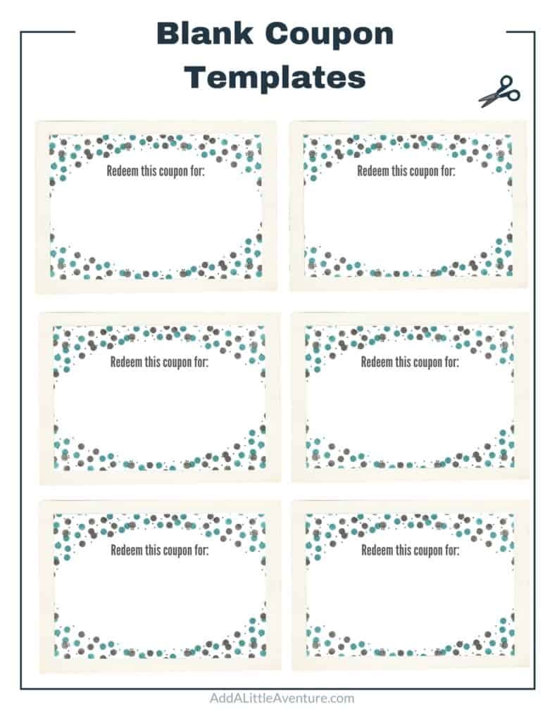 Printable Coupon Books Blank