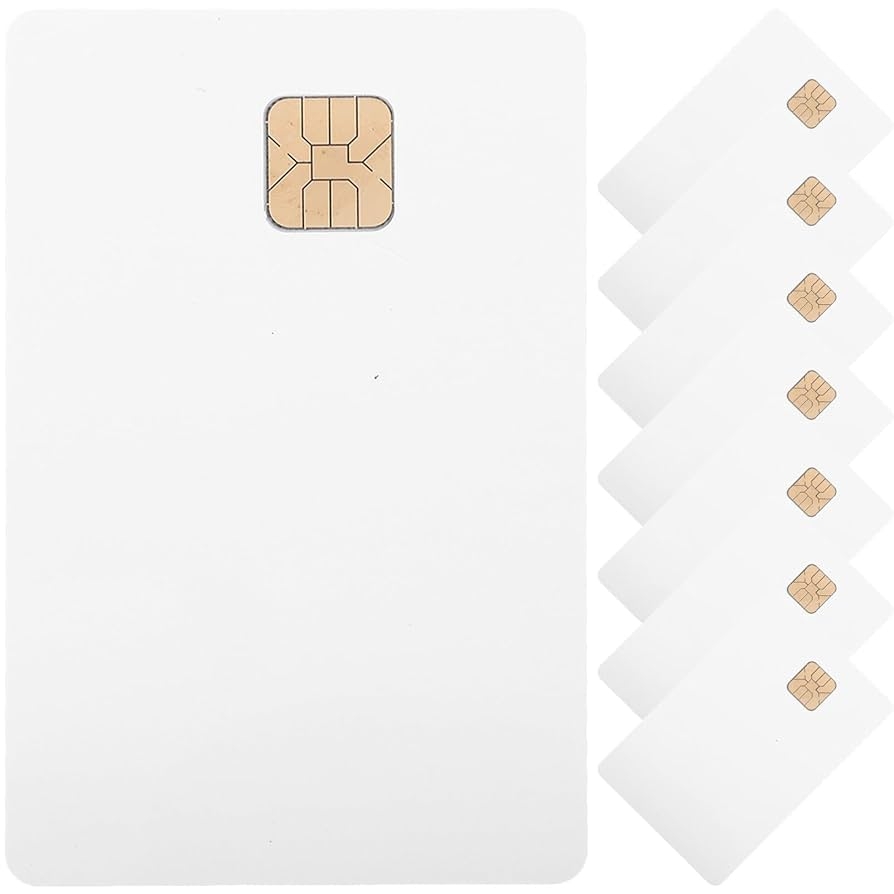 Blank Credit Cards 8 Pieces Blank White Chip Cards Smart 