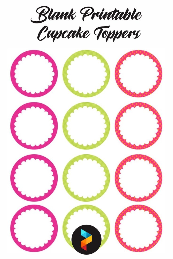 Blank Cupcakes Toppers Printables Free