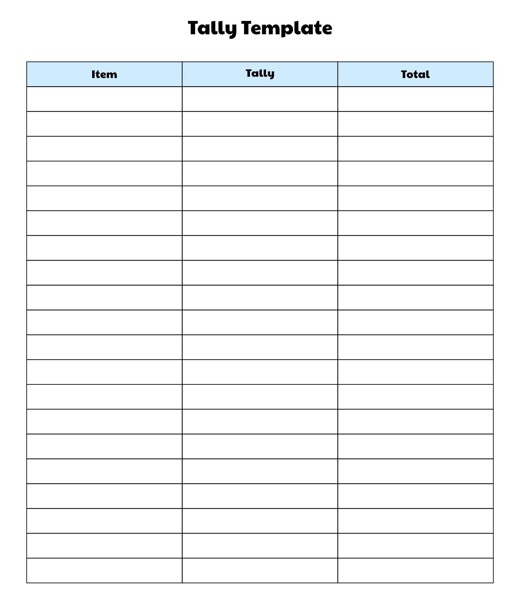 Blank Data Charts 10 Free PDF Printables Printablee