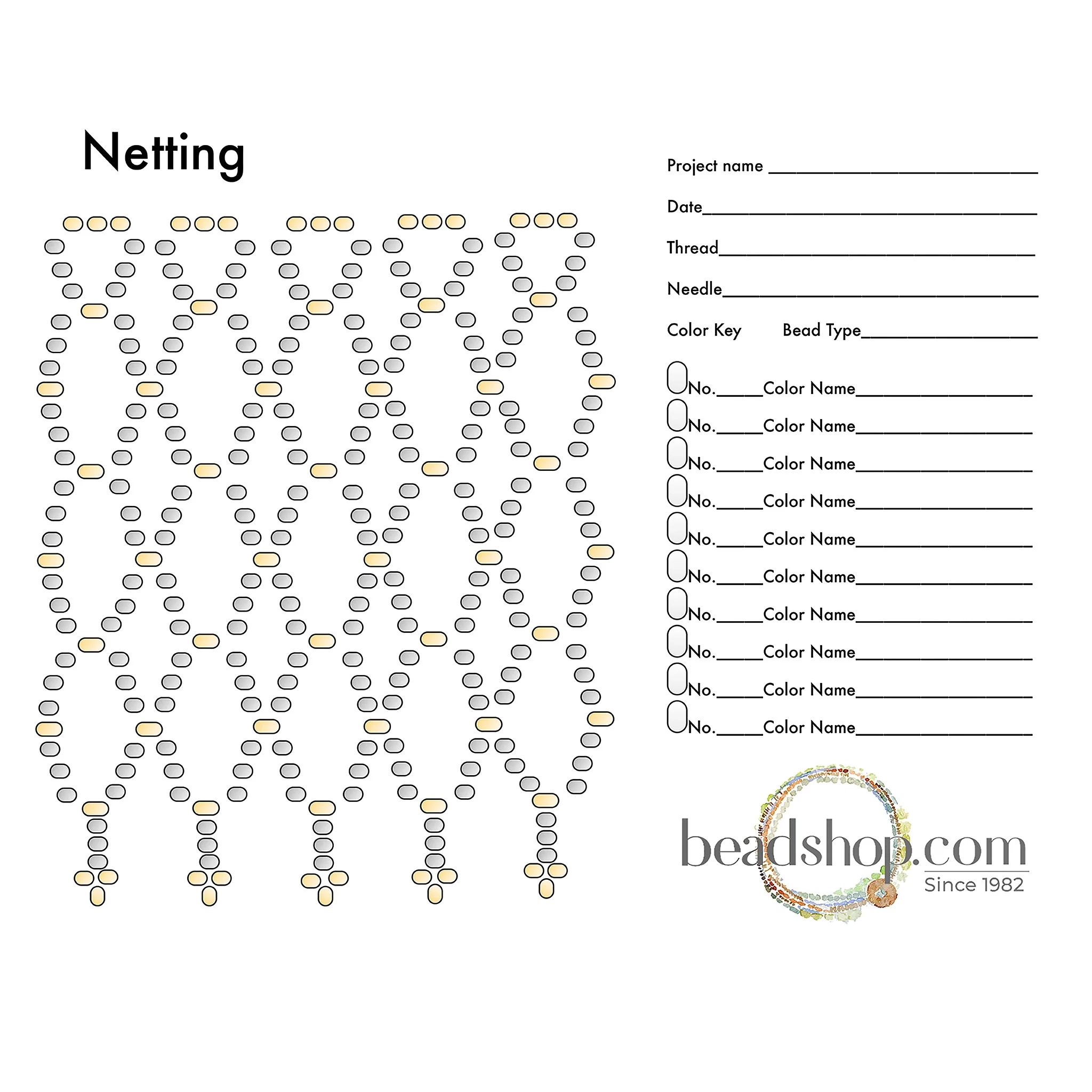 Beadloom Blank Printable Pattern
