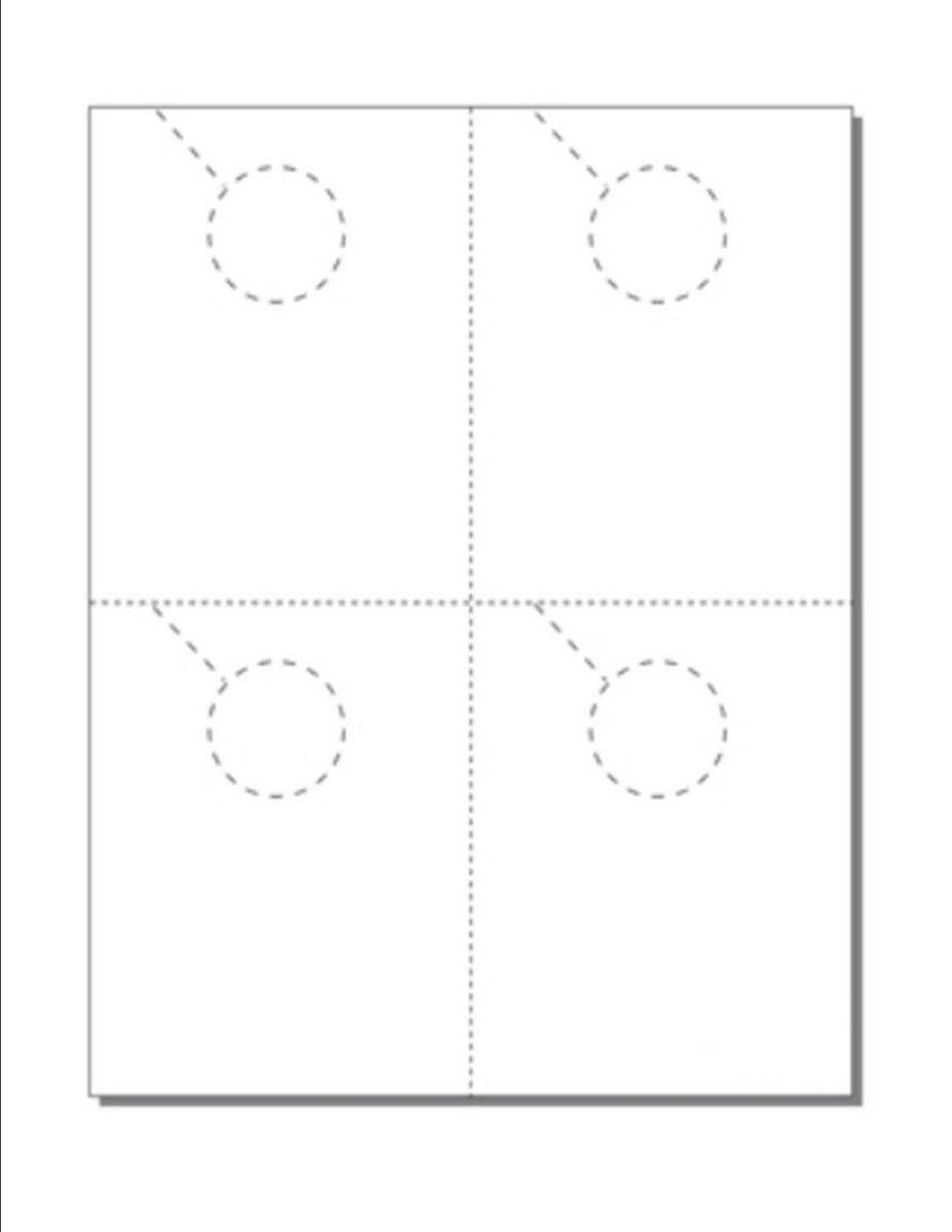 Blank Door Hangers 4 25 x 5 5 Perfed 4 UP On 8 5 X 11 White 