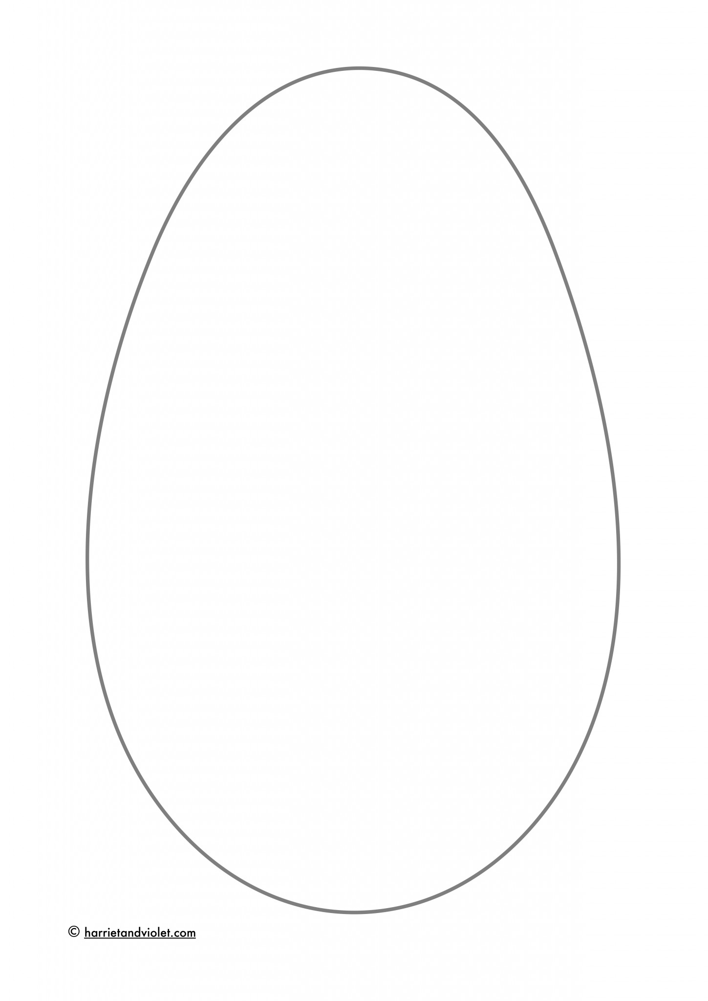 Blank Easter Egg Colouring In Or Design Sheet Printable 