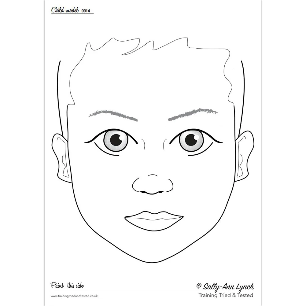 Blank Face PDF Practice Sheets Face Paints amp More Facepaint