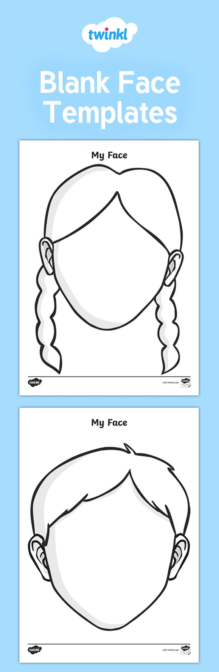 Kids Blank Face Printable
