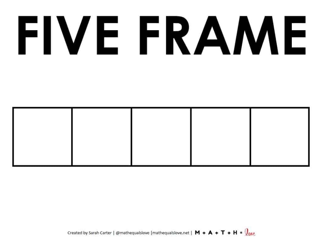 Blank Five Frame Template Free Printable PDF 