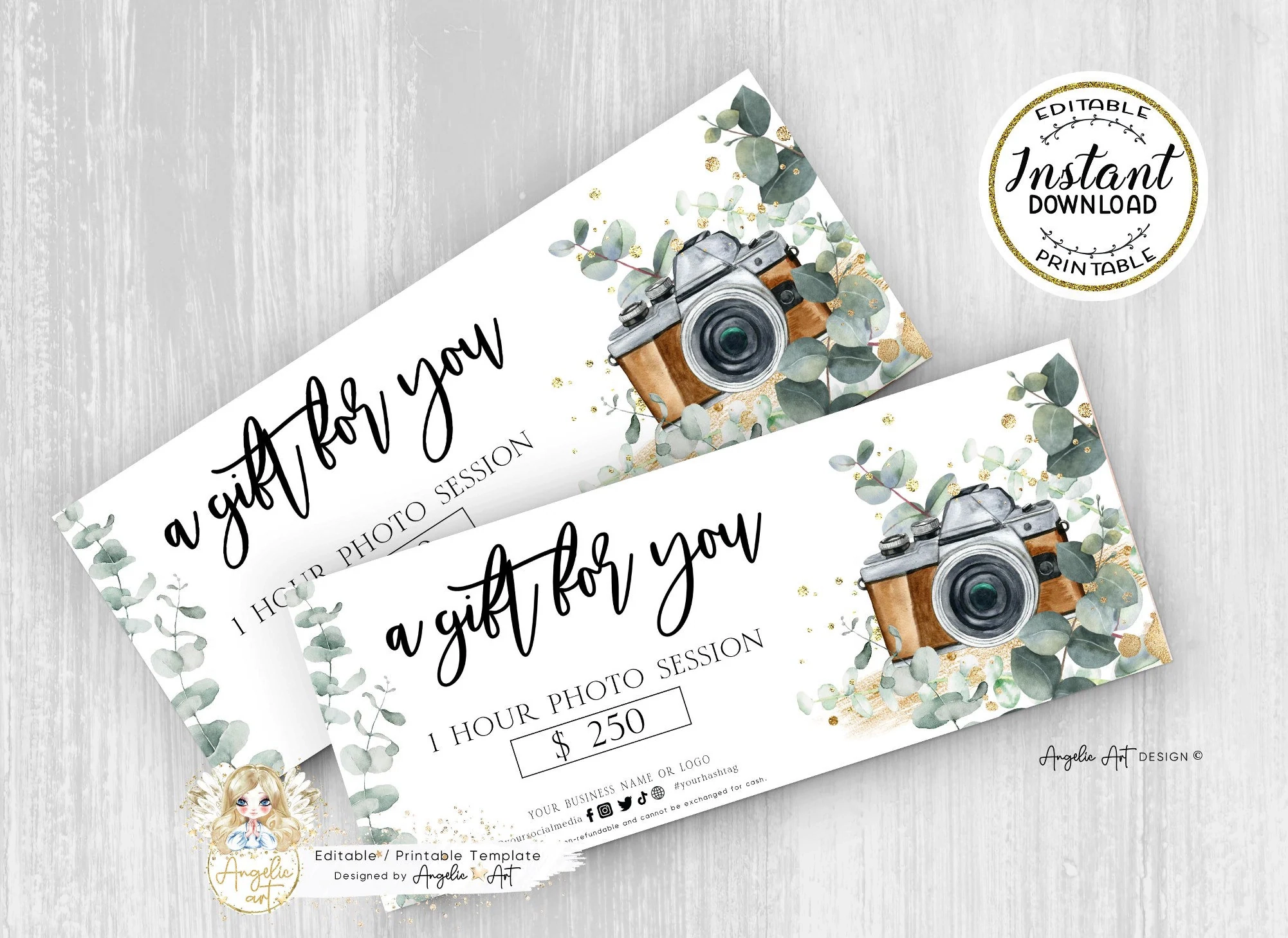 Blank Gift Certificates Photography Gift Certificate Template 