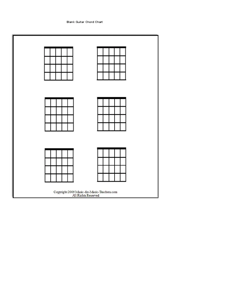 Blank Guitar Chord Chart PDF