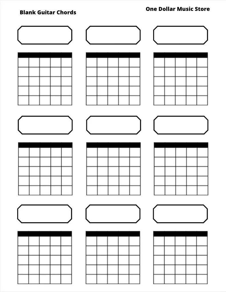 Printable Blank Chord Grids