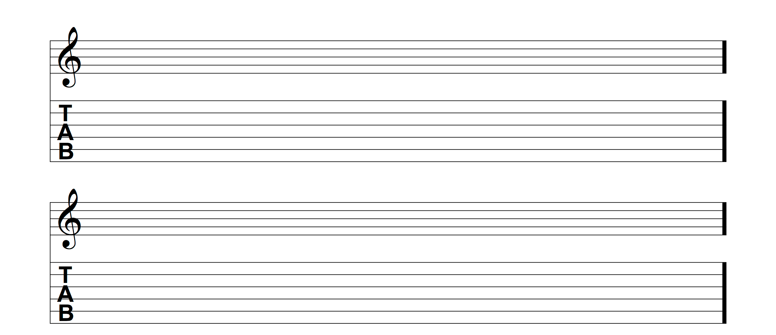 Printable Blank Guitar Sheet Music