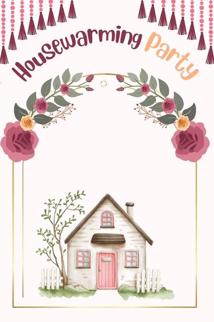 Blank Housewarming Party Invitation Templates Printable PDFs Also 